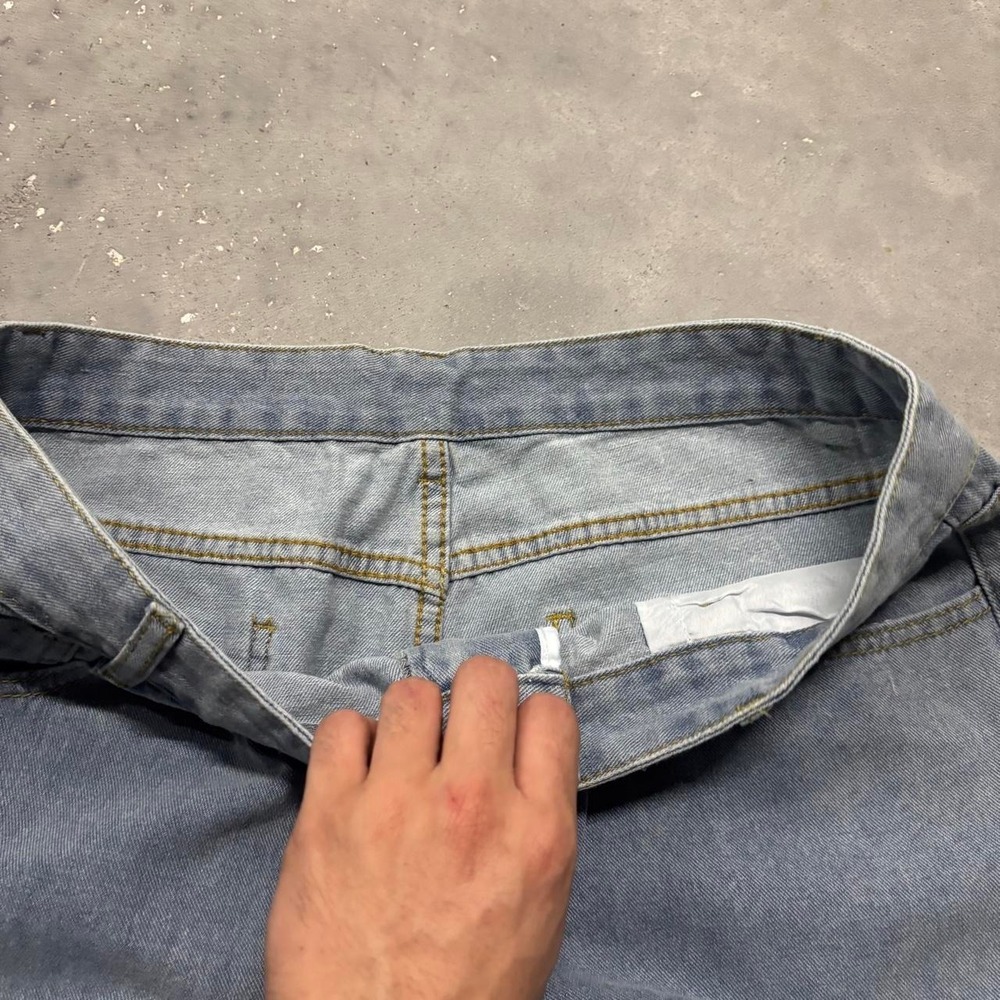 Vintage Y2K/2000s Light Wash Loose Flare Baggy Denim Jeans! 33x29 - Picture 7 of 7